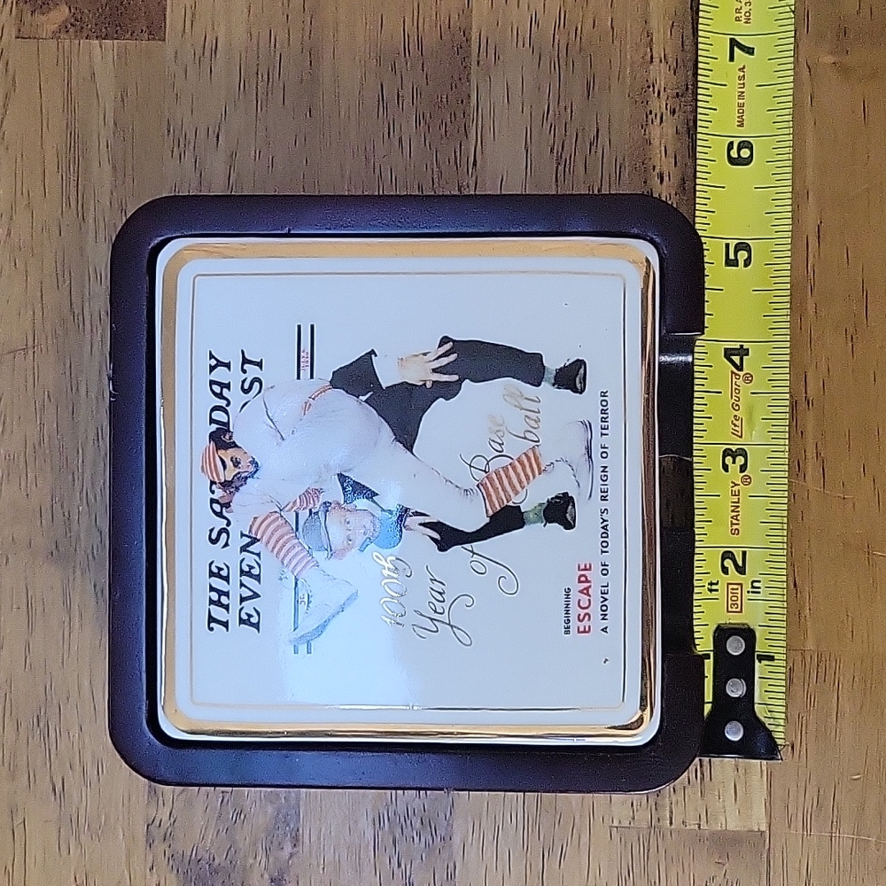 Norman Rockwall Coasters Baseball Themed